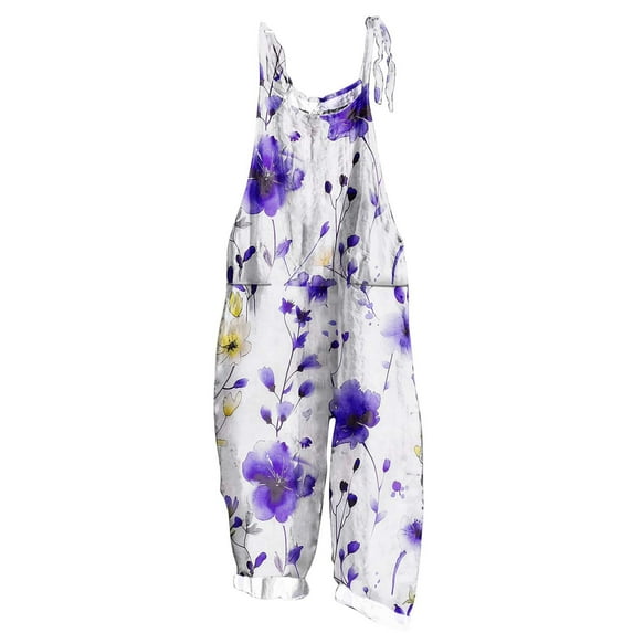 Plus Size Summer Bib Pants for Women 2025 Casual Loose Harem Rompers with Pockets Vintage Bib Pants for Daily Lounge