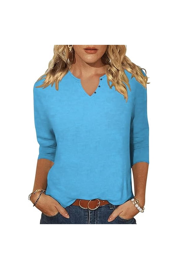 Vetement Femme ete 2025 Ladies' Fashionable Casual Printed Solid Color T Shirt Women Shirts Womens Solid Tees Women Tee Womens Short Sleeve Tops Dry Tech Shirts Long Sleeves Football Shirt XL