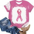 thumbnail image 1 of Plus Size Summer Tops Breast Cancer Awareness Support Fashion 2023 Causal Round Neck Printing Blouse Short Sleeve T-Shirt Summer Tops Pullover on Clearance, 1 of 5