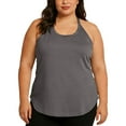 thumbnail image 1 of Plus Size Summer Tops Women Racerback Yoga Sport Tank Top Sleeveless Casual Basic Tees Curved Hem Camisole (XL, Gray), 1 of 5
