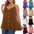 thumbnail image 1 of Plus Size Summer Womens Tops Fashionable Printed V-Neck Sleeveless, 1 of 8