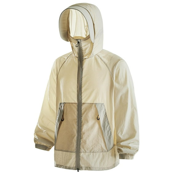 Plus Size Sun Protection Hoodie for Women Upf 50+ Long Sleeve Tee Shirts with Mask Front Zipper Long Sleeve Jackets Rash Guard Quick Dry UV SPF T-Shirts Swim Shirt Workout Hiking Tops SPF Top Outdoor