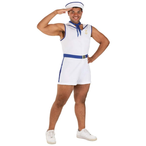 Plus Size Sunbathing Sailor Costume for Men