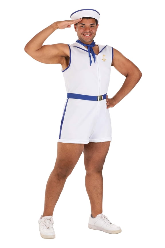 Plus Size Sunbathing Sailor Costume for Men