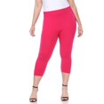 thumbnail image 1 of Plus Size Super Soft Capri Leggings, Fuchsia - One Size, 1 of 1