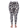 thumbnail image 1 of Plus Size Super Soft Midi-Rise Printed Leggings for Womens, Grey Army, 1 of 1