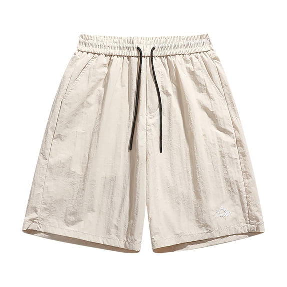 Plus Size Sweat Pants for Men Summer Solid Color Ice Silk Beach Shorts Casual Sports Five Quarter Pants with Pockets, S-5XL
