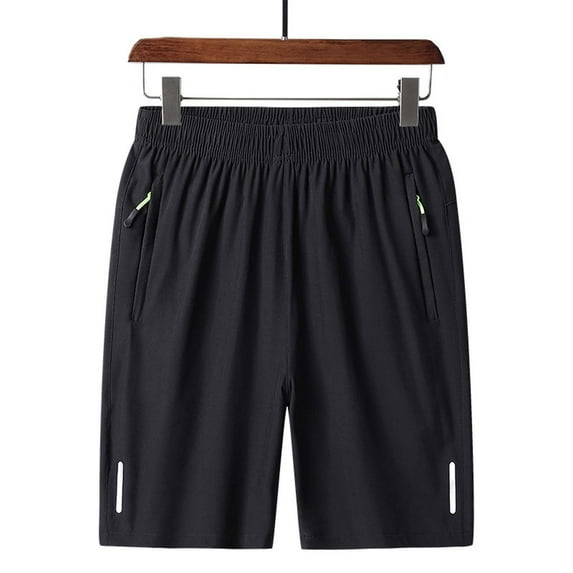 Plus Size Sweat Shorts for Men Elastic Waist Drawstring Athletic Shorts with Pockets Solid Loose Casual Short Trousers