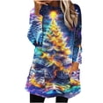 thumbnail image 1 of Plus Size Sweaters Tunic Tops for Women Loose Fit Crewneck Fleece Long Sleeve Sweatshirt Pullover with 2 Pockets (XL, Multicolor 01), 1 of 6