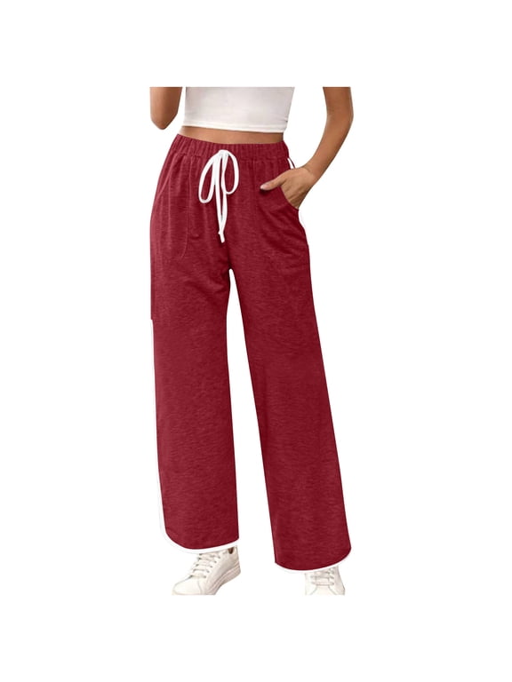 Plus Size Sweatpants for Women High Waisted Jogger for Women Stripe Side Drawstring Lightweight Workout Sweatpants Athletic Joggers Pants Jogger Sweatpants Women