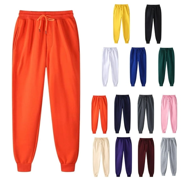 Plus Size Sweatpants for Women with Pockets Elastic Waist with Drawstring Pants Pants for Women Joggers Pants Casual Soft Sweatpants Lounge Pants on Clearance