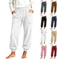 thumbnail image 1 of Plus Size Sweatpants for Women Casual Straight-Leg Ankle-Length Solid Loose Tight Waist Workout Gym Athletic Sweatpants, 1 of 5