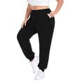 thumbnail image 1 of Plus Size Sweatpants for Women Drawstring Jogger Pants Loose Fit Elastic Waist Workout Lounge Pants with Pockets,1X-5X, 1 of 7