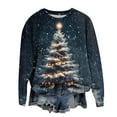 thumbnail image 1 of Plus Size Sweatshirt for Women Christmas Graphic Print Crewneck Long Sleeve Tops Oversized Fall Clothes, 1 of 3