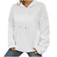 thumbnail image 1 of SHE IS Plus Size Sweatshirts for Women 4x-5x Oversized Hoodies for Women Zip up Pullover Sweatshirts for Women Plus White Tops for Women V Neck My Orders Placed, 1 of 5