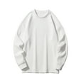 thumbnail image 1 of Plus Size Sweatshirts for Men Big & Tall M-5X Long Sleeve Crewneck Shirts Casual Solid Color Pullover Slim-Fit Basic No Hood Sweatshirt Tops, 1 of 7