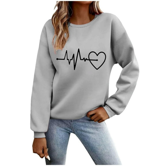 Plus Size Sweatshirts for Women Casual Crewneck Shirts Long Sleeve Tunic Tops Loose Fit Pullover