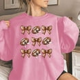 thumbnail image 1 of Plus Size Sweatshirts for Women Fall Oversized Long Sleeve Crew Neck Soft Graphic Tops Pink L, 1 of 4