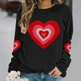 thumbnail image 1 of Plus Size Sweatshirts for Womens Valentine's Love Heart Printed Shirts Long Sleeve Round Neck Blouses Valentine's Day Sweater Pullover Tops, 1 of 5