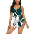thumbnail image 1 of Plus Size Swim dress Bathing Suits for Women 2 Piece Tankini Boyshorts Swimsuits Swimwear Set, M-4XL, 1 of 9