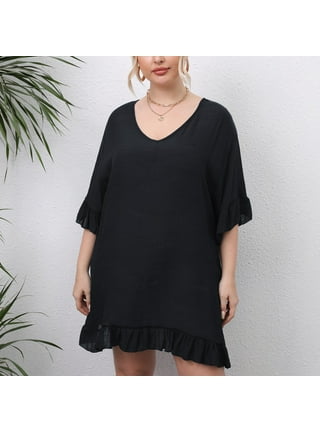 Womens Plus Swimsuit Cover ups in Womens Swimsuit Cover ups Walmart