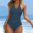 thumbnail image 1 of Plus Size Swimwear For Women High Waisted Swimsuit Strappy Ruffle Detail Bathing Suit Summer Beach Pool Vacation plus Size Bottoms plus Size Bikini for Women plus Size Swimming Tops for Women with Bra, 1 of 7