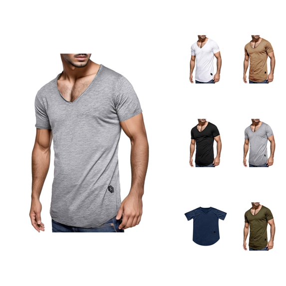 Plus Size T Shirts for Man Summer Casual Short Sleeve V Neck Tshirts Lightweight Breathable Athletic Workout Tees