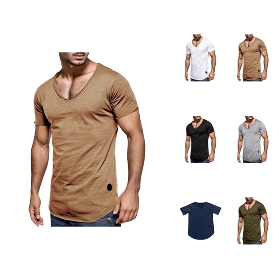 Plus Size T Shirts for Man Summer Casual Short Sleeve V Neck Tshirts Lightweight Breathable Athletic Workout Tees