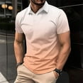 thumbnail image 1 of Plus Size T Shirts for Men Big & Tall M-4X Short Sleeve Tshirts Shirt Mens Pullover Gradient Printed Slim Button Collared Athletic Workout Tees Tops, 1 of 6