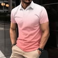 thumbnail image 1 of Plus Size T Shirts for Men Big & Tall M-4X Short Sleeve Tshirts Shirt Mens Pullover Gradient Printed Slim Button Collared Athletic Workout Tees Tops, 1 of 6