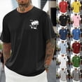 thumbnail image 1 of Plus Size T Shirts for Men Pack Lightweight Loose Fit Crew Streetwear Tee Tops Quick Dry Active Athletic Men's Summer Shirts, 1 of 5
