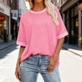thumbnail image 1 of Plus Size T Shirts for Women Loose Casual Crew Neck Short Sleeve Tops Summer Beach Vacation Clothes, 1 of 4