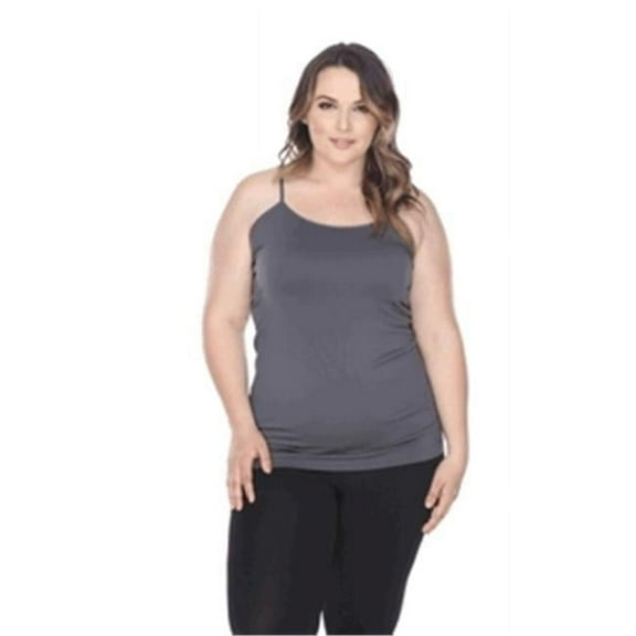 Plus Size Tank Top, Charcoal - One Size