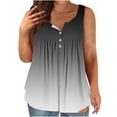 thumbnail image 1 of Plus Size Tank Tops For Women Sevevn Womens Tank Summer Solid Sleeveless Flared Trendy Casual Blouse Button Tunic Shirt, 1 of 4