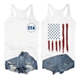 thumbnail image 1 of Plus Size Tank Tops for Women Alphabet Letter Print Crewneck Lightweight Summer Sleeveless Tank America 250 Shirt White L, 1 of 2