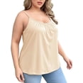 thumbnail image 1 of Plus Size Tank Tops for Women Loose Spaghetti Strap Tunic Blouses Skin Color XXXL, 1 of 7
