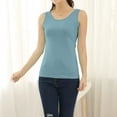 thumbnail image 1 of Plus Size Tank Tops for Women Sleeveless Round Neck Summer Cotton I-shaped Slim Base Tank Green XXXL, 1 of 6