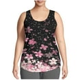thumbnail image 1 of Plus Size Tank Tops for Women Sleeveless Round-neck Printed Summer Casual Loose Plus Camisoles Tank 5-Multicolor XXXXXL, 1 of 5