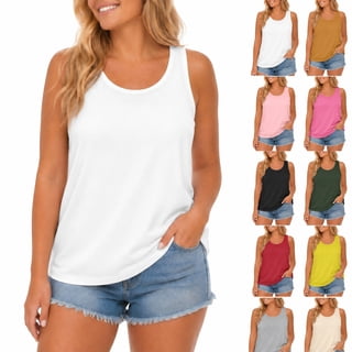 Plus Size Tank Tops for Women Summer Casual Sleeveless Scoop Neck Soft Stretchy Basic Shirts