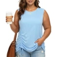 thumbnail image 1 of Oryer Plus Size Tank Tops for Women, Round Neck Sleeveless Casual Womens Blouse Trendy Tunic Summer Shirts for Women 1X-5X, 1 of 7