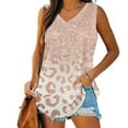 thumbnail image 1 of Plus Size Tank Tops for Women under $5 Sleeveless V-Neck Basic Casual Flowy Summer T-Shirt Khaki S, 1 of 5