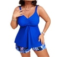 thumbnail image 1 of Plus Size Tankinis 2 Piece Tankini with Shorts Flowy Swimdress Womens Bathing Suits, 1 of 6