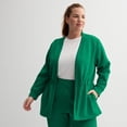thumbnail image 1 of Plus Size Tek Gear® Ultracomfort Cinch Cardigan Color: Rugged Green Size: 3X, 1 of 4