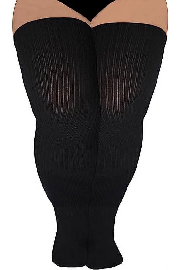 Plus Size Thigh High Socks for Womens Thick Thighs Cotton Extra Long Over the Knee Stockings Leg Warmer Boot Socks