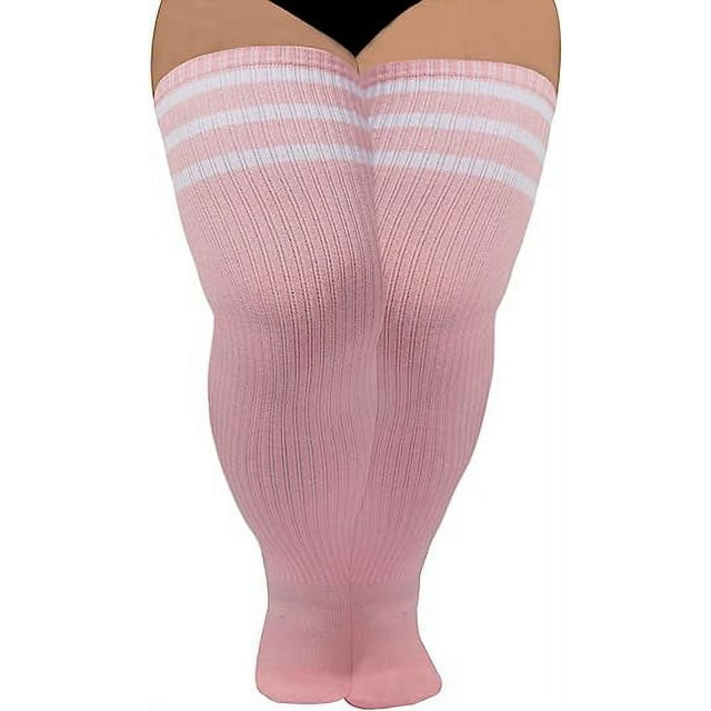 Plus Size Thigh High Socks For Womens Thick Thighs Cotton Extra Long Over The Knee Stockings Leg 6281