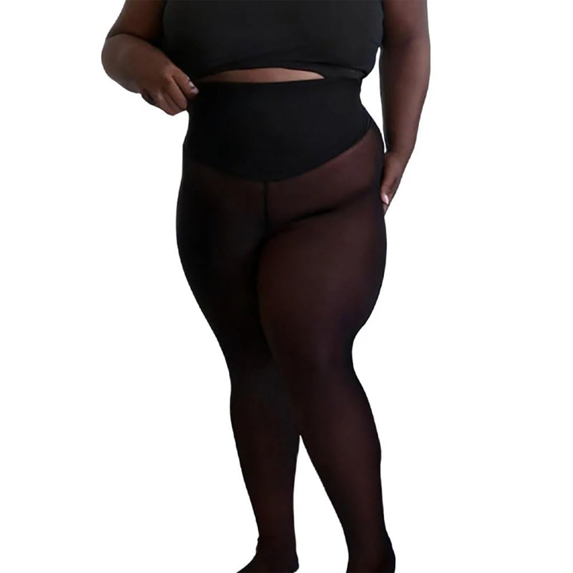 Plus Size Thigh High Stockings for Women Tummy Control Womens Leggings Fall Fashion Must Have Black Pantyhose Oversized Women's Compression Sock