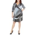 thumbnail image 1 of Plus Size Tie Front Wrap Dress, 1 of 3