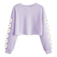 thumbnail image 1 of Plus Size Tops Long Sleeve Girls Sweatshirt Half Zip Cropped Long Sleeve Shirts Kids Sweatshirts Pullover Trendy Preppy Cute Teen Girl Clothes, 1 of 4