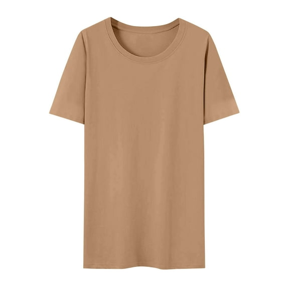 Plus Size Tops Women Casual Summer Short Sleeve Loose V Neck Ladies Basic Tshirt