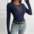 thumbnail image 1 of Plus Size Tops for Women Dressy Casual Women's Casual Basic Going Out Crop Tops Slim fit Long Sleeve V Neck Tight T Shirts Mesh Tee Girls off The Shoulder Tops for Women Summer Extra Small, 1 of 4